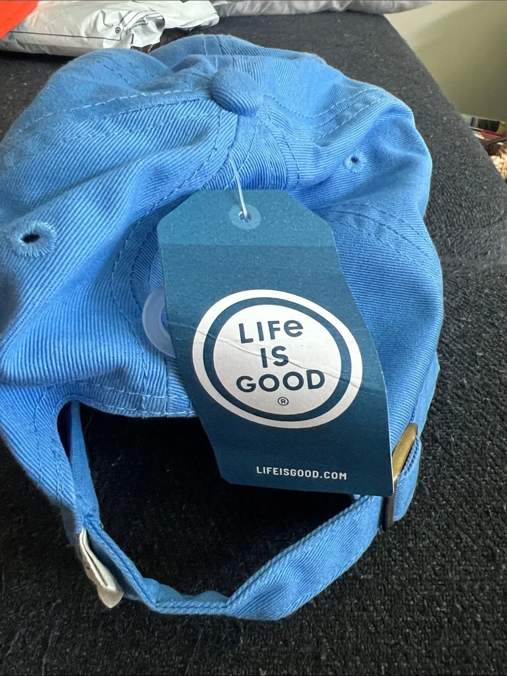 Life Is Good Blue 'DOG MOM' Baseball Cap